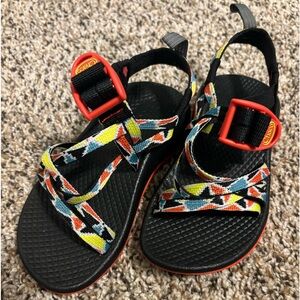 Chaco ZX/1 EcoTread Sandals – Unisex Kids 11 | Red/Yellow | Worn Once
